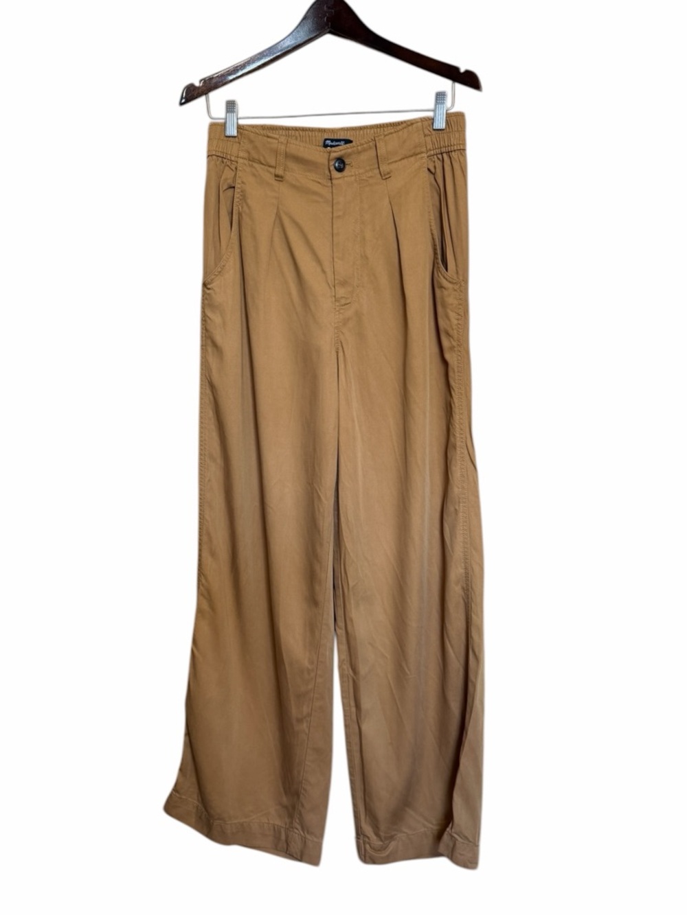 Madewell High-Rise Wide-Leg Pants in Brown Acorn Size 8 #2158 - Picture 2 of 5
